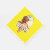 Sommer ist für Eiscreme Serviette (Ecke)
