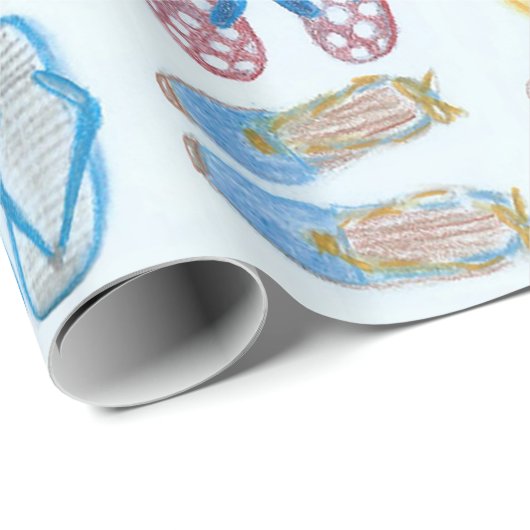 Sommer ist für Sandale-Packpapier Geschenkpapier (Rolleneckpunkt)