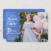 Sommer ist hier Foto Einladung (Vorne/Hinten)