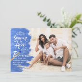 Sommer ist hier Foto-Einladung Einladung (Stehend Vorderseite)