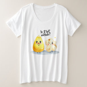 Sommer ist zu heiß, popcorn große größe T-Shirt