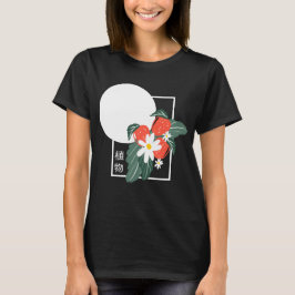 Sommer Japanische botanische Erdbeeren T-Shirt