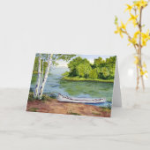 Sommer-Kanu-Raum-Gruß-Karte Karte (Gelbe Blume)