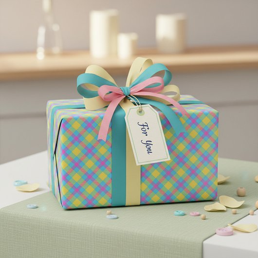 Sommer kariert geschenkpapier