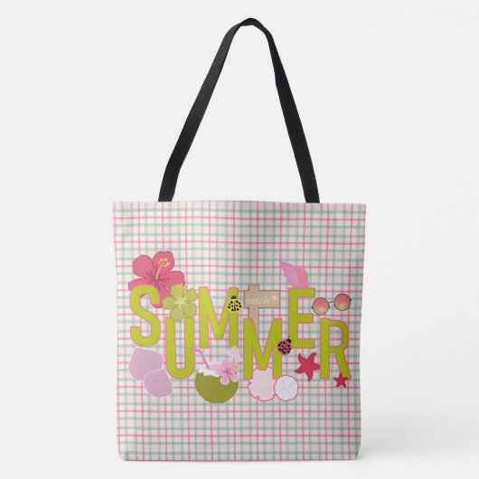 Sommer-Kariert Tasche (Vorderseite)