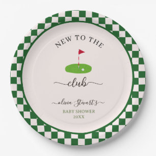 Sommer-Karo-Golf-Baby-Party Pappteller