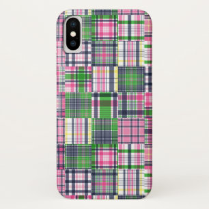 Sommer-Karo Rosa Madras Patchwork Case-Mate iPhone Hülle