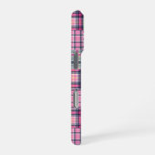 Sommer-Karo Rosa Madras Patchwork iPhone Hülle (Rechte Seite)