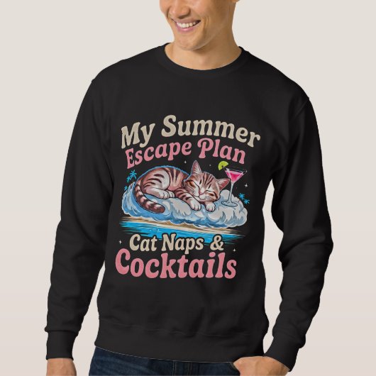 Sommer-Katze-Entkommensplan - Nickerchen Feline Co Sweatshirt (Vorderseite)