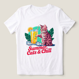 Sommer-Katze Retro-Chill - Süße rosa Katze Damen Tri-Blend Shirt