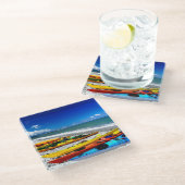 Sommer Kayaking Glasuntersetzer (Schrägansicht)