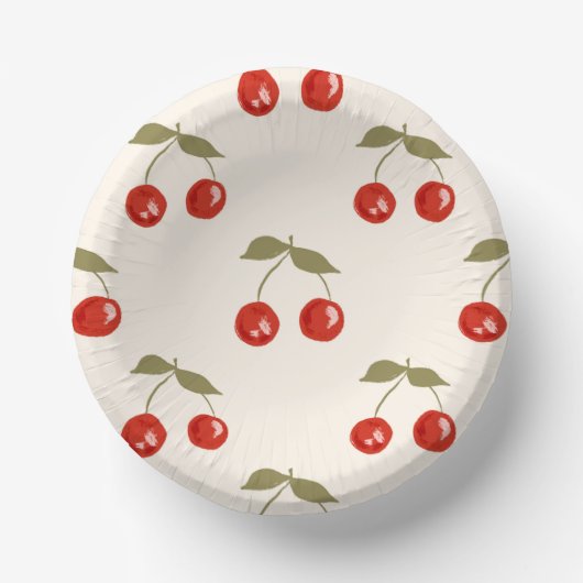 Sommer-Kirschen Pappteller (Vorderseite)