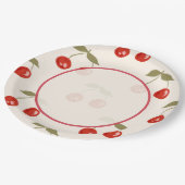 Sommer-Kirschen Pappteller (Schrägansicht)