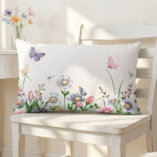 Sommer-Kissen mit Blumenmuster – 33 cm x 53 cm für Lendenkissen