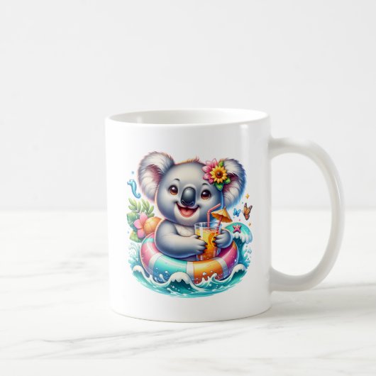 Sommer-Koala-Sublimations-Clipart-97702 Kaffeetasse (Rechts)