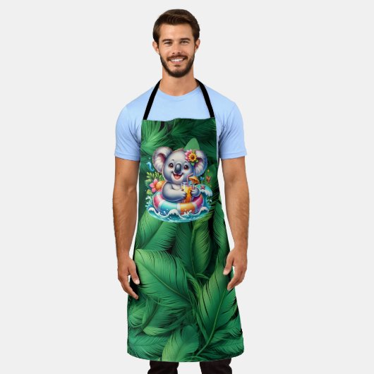 Sommer-Koala-Sublimations-Clipart-97702 Schürze (Getragen)