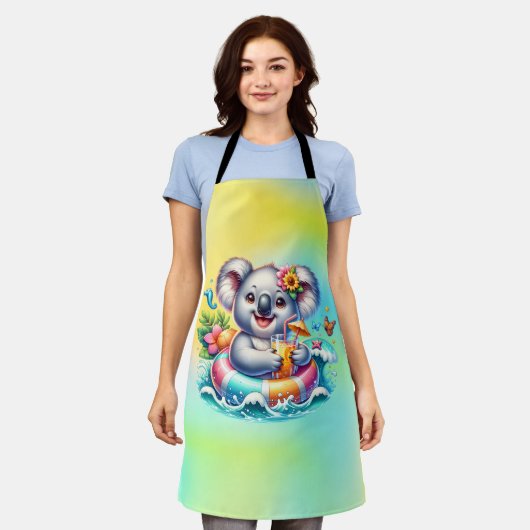 Sommer Koala Sublimations-Cliparts Schürze (Getragen)