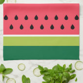 Sommer Korallen Rosa Grünes Wassermelone Frucht Sl Geschirrtuch (Gefaltet)