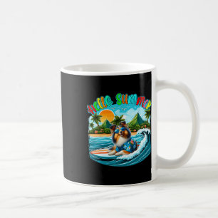 Sommer Kostüm Sheltie Sonnenbrille Surfen Am Stran Kaffeetasse
