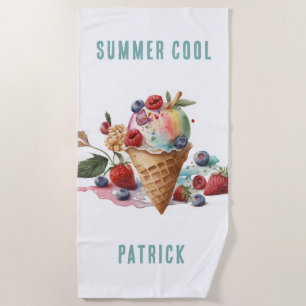 SOMMER KÜHL, BUNTE EIS-AM-STIEL STRANDTUCH