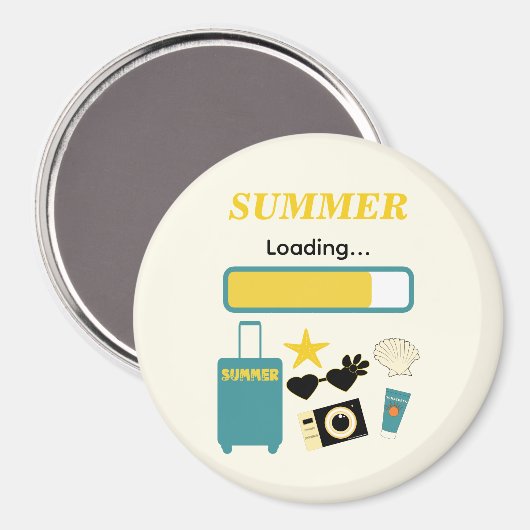 Sommer Lade Gelber Magnet (Vorderseite/Rückseite)