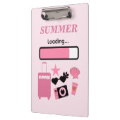 Sommer Lade Pink Clipboard Klemmbrett (Links)