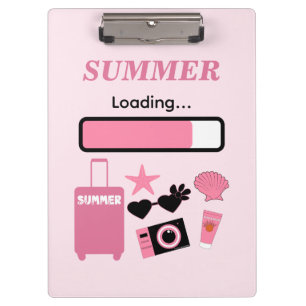 Sommer Lade Pink Clipboard Klemmbrett