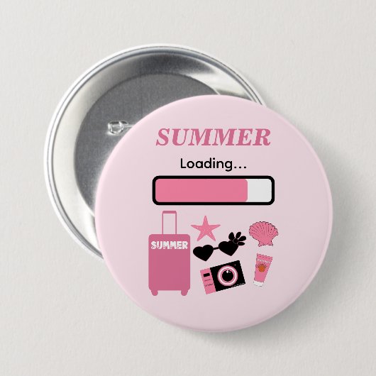 Sommer Lade Rosa Button (Vorne & Hinten)