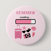 Sommer Lade Rosa Button (Vorderseite)