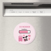 Sommer Lade Rosa Magnet (In Situ (Geschirrspüler))