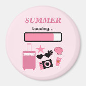 Sommer Lade Rosa Magnet (Vorne)