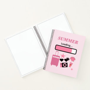 Sommer Lade Rosa Spiral Notizbuch