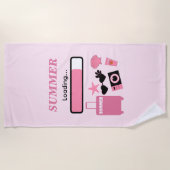 Sommer Lade Rosa Strandtuch (Vorderseite)