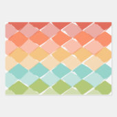 Sommer lebhafte Farben Diamantenkinder Geschenkpapier Set (Vorderseite 3)