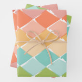 Sommer lebhafte Farben Diamantenkinder Geschenkpapier Set (Beispiel)
