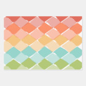 Sommer lebhafte Farben Diamantenkinder Geschenkpapier Set (Vorderseite)