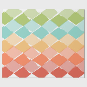 Sommer lebhafte Farben Muster Diamanten Kinder Geschenkpapier