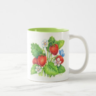 Sommer-Leckerei - ErdbeerTasse Zweifarbige Tasse