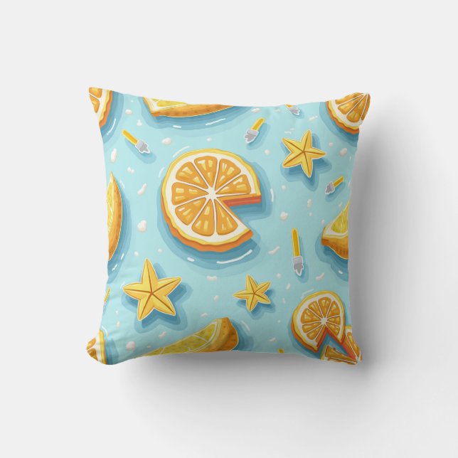SOMMER LEMON PILLOW CUSHION KISSEN (Vorderseite)