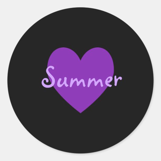 Sommer Lila Runder Aufkleber (Vorderseite)