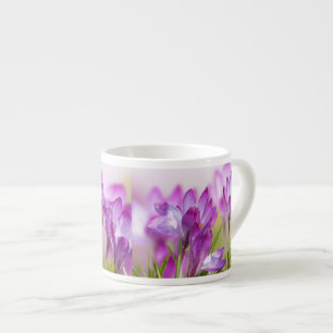Sommer Lila Wildblume Knochen China Espresso Tasse