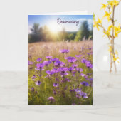 Sommer Lila Wildblumen für Beileid Karte (Gelbe Blume)