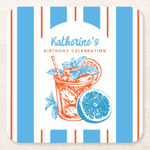 Sommer-Limonaden-Cocktail Blau Orange Geburtstagsf