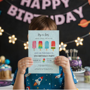 Sommer-Lutscher Kindergeburtstagsfeier Einladung