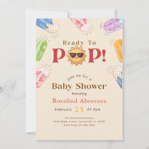 Sommer-Lutscher Ready to Pop Babyparty Einladung