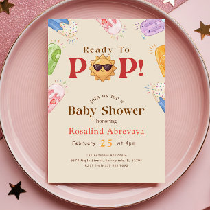 Sommer-Lutscher Ready to Pop Babyparty Einladung