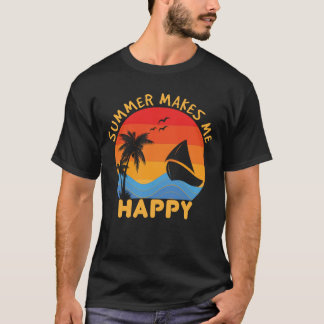 Sommer macht mich glücklich, Cool Strand Urlaub Kr T-Shirt