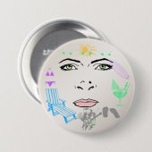 Sommer-Mädchen-Knopf Button (Vorne & Hinten)