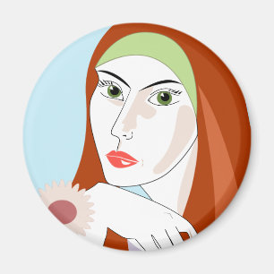 Sommer-Mädchen Magnet