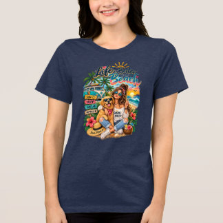 Sommer Mädchen mit süßem Hund – Sonnenschein & gut Tri-Blend Shirt